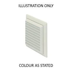 Monsoon 100mm Sq Louvred Grille / Flyscreen / Rectangular Socket F4905BR