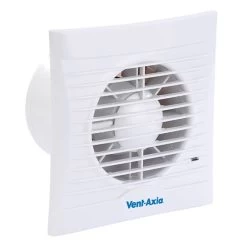 Vent Axia Lo-Cabon Silhouette 100HT Bathroom Fan With Humidistat & Timer (441626)