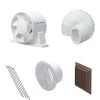 Monsoon 100mm Axial In-Line Fan Inc Timer / Ceiling Kit (B1DTTK-WH) -Ventilation System b1dsk wh