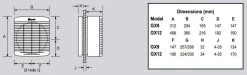 Xpelair GXC9 9" Axial Extractor Fan With Pullcord (89995AW) 7 Xpelair GXC9 9" Axial Extractor Fan With Pullcord (89995AW) -Ventilation System gx9 12 dim 1