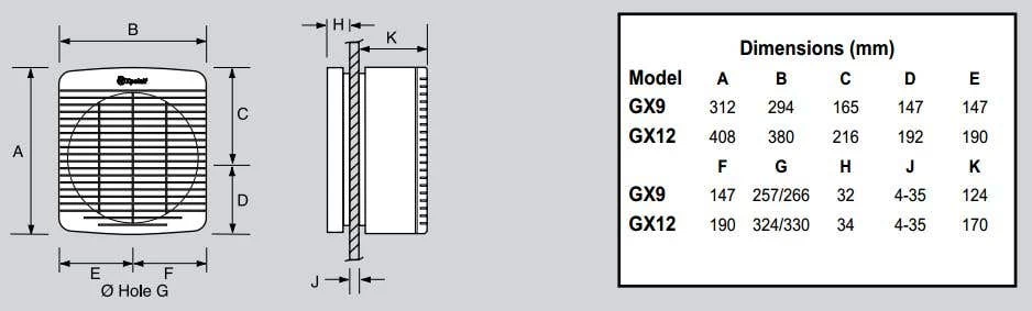 Xpelair GXC9 9" Axial Extractor Fan With Pullcord (89995AW) 5 Xpelair GXC9 9" Axial Extractor Fan With Pullcord (89995AW) - Image 3