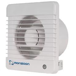 Monsoon M Series 100mm Fan - Pull Cord, Timer (M100PC/T) - M100-PC/T