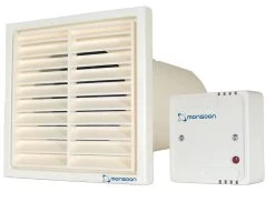 Monsoon MES 100mm Domestic Axial Bathroom Fan Inc Senor/Trans Kit - MESQ50G