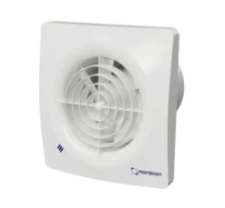 National Ventilation Monsoon Silence Axial Extractor Fan 100mm With Pull Cord IP45 - MONS100PCA