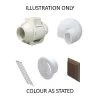 Monsoon 100mm Turbo Fan And Ceiling Kit Inc Timer (T1DCHTURBO) - T1DKCHTURBO -Ventilation System s1dkch colours