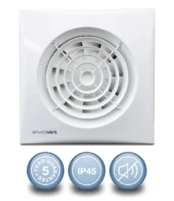 Envirovent Silent 100 Axial Extractor Fan With Backdraught Shutters - White - SIL100S 8 Envirovent Silent 100 Axial Extractor Fan With Backdraught Shutters - White - SIL100S -Ventilation System sil100t 1 1