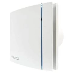 Envirovent Silent Design Bathroom Extractor Fan With Timer, 100mm - White - SILDES100T